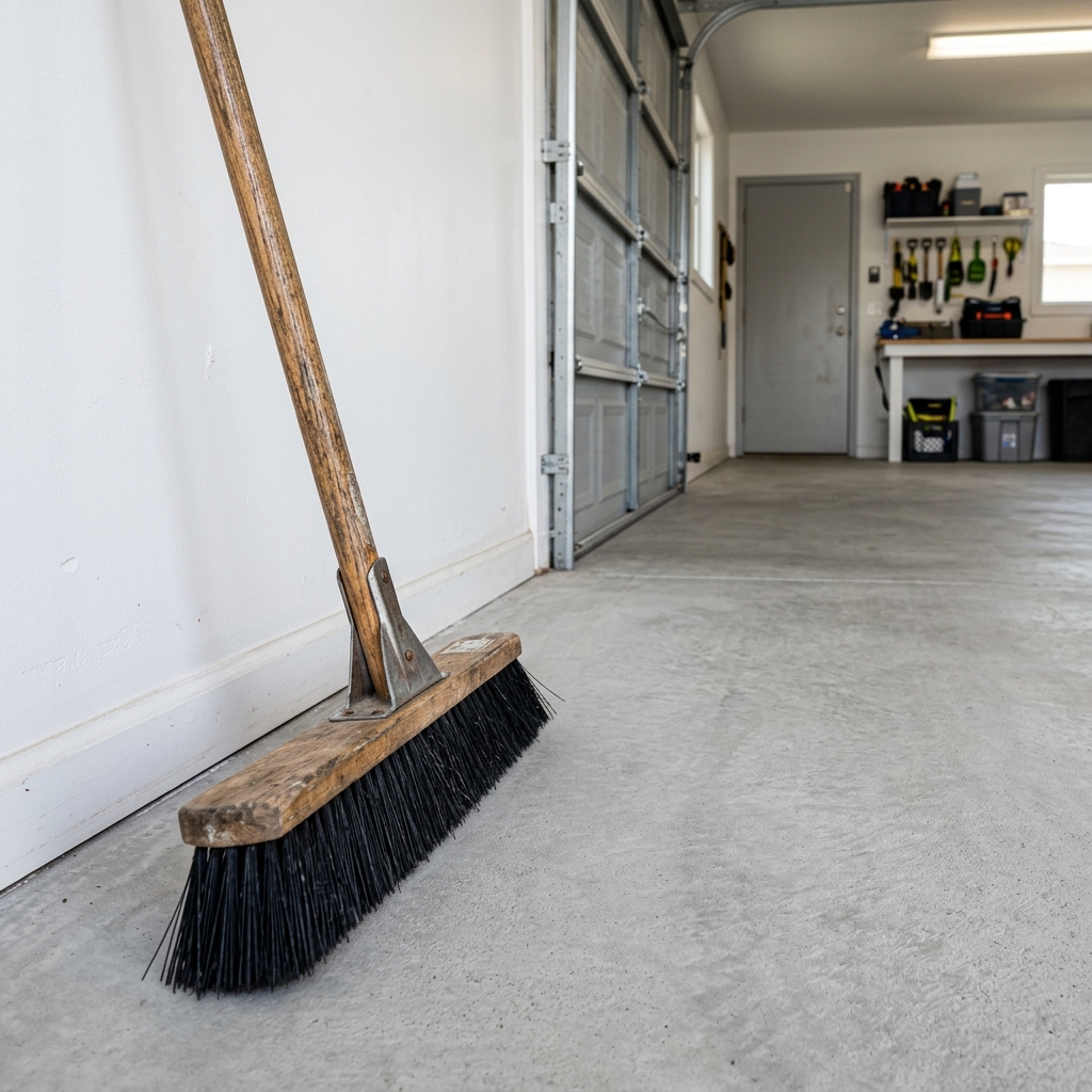 Swept Spotless Garage After Clean-out